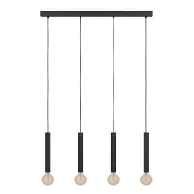 Eurolux Cortenova 4 Light Pendant Black  E27 4x60w - P1311