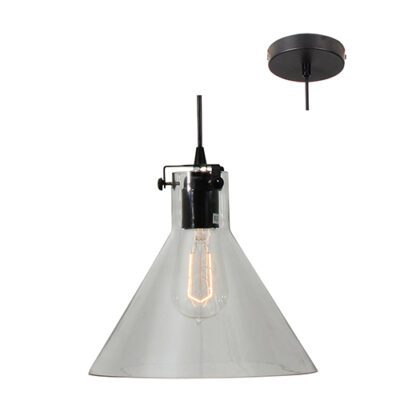 Eurolux Funnello Pendant 240mm Clear Glass - P482