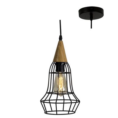 Eurolux Vibrato Pendant 170mm Black - P598