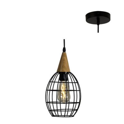 Eurolux Vibrato Pendant 150mm Black - P599