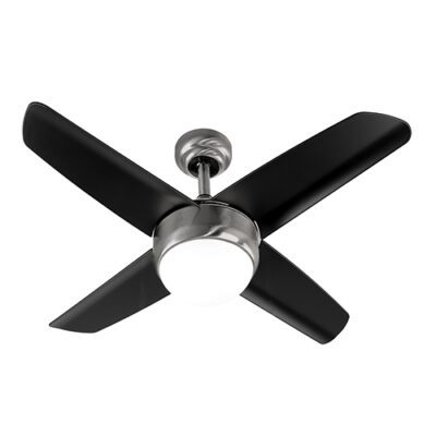 Eurolux Rush Ceiling Fan 4 Blades Pull Switch  Matt Black Motor Power 50W - RF41B
