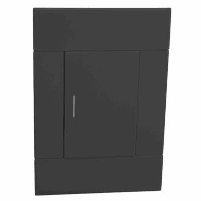 VETi 2 - 1 Lever 1 Way Switch - Charcoal Complete