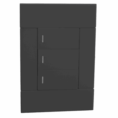 VETi 2 - 3 Lever 2 Way Switch - Charcoal Complete