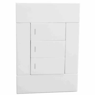 VETi 2 - 3 Lever 2 Way Switch - White Complete