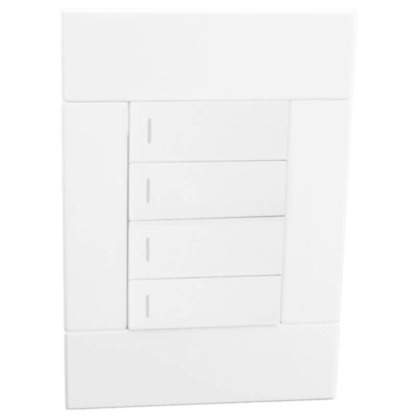 VETi 2 - 4 Lever 1 Way Switch - White Complete