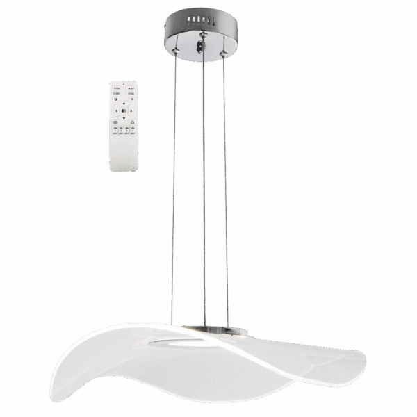 Brightstar PEN094/1 CH Polished Chrome and Acrylic Pendant with Remote Control 3CCT LED