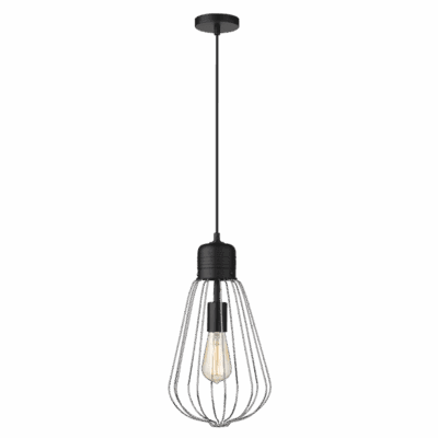 Brightstar PEN204 BK Metal Pendant with Chrome Frame