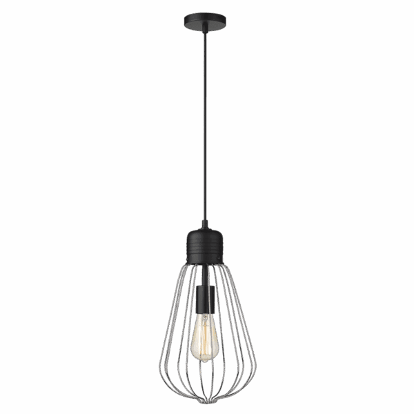 Brightstar PEN204 BK Metal Pendant with Chrome Frame
