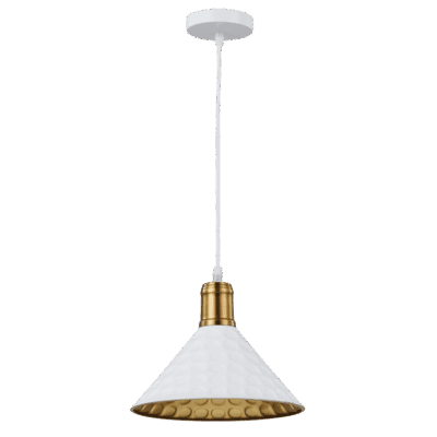 Brightstar PEN214 WH Iron Pendant with White Cord