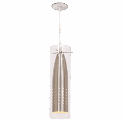 Brightstar PEN2298/1 SATIN Cord Pendant with Clear Glass