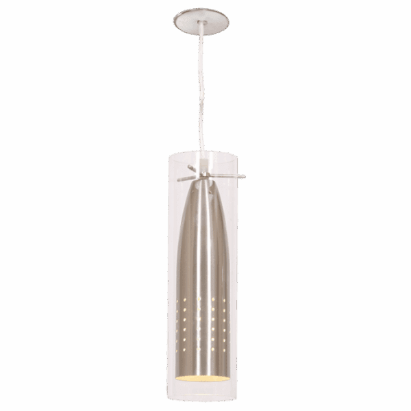 Brightstar PEN2298/1 SATIN Cord Pendant with Clear Glass