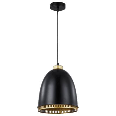 Brightstar PEN235 BK Iron Pendant with Black Cord