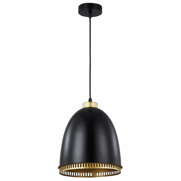 Brightstar PEN235 BK Iron Pendant with Black Cord
