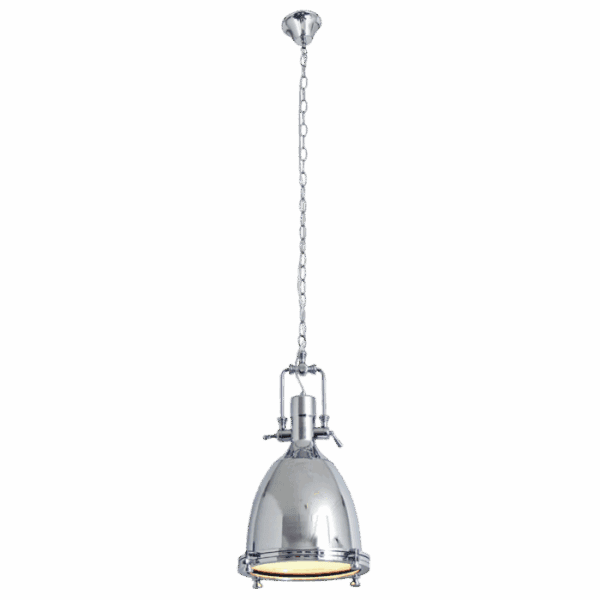Brightstar PEN263 CH Polished Steel and Glass Pendant