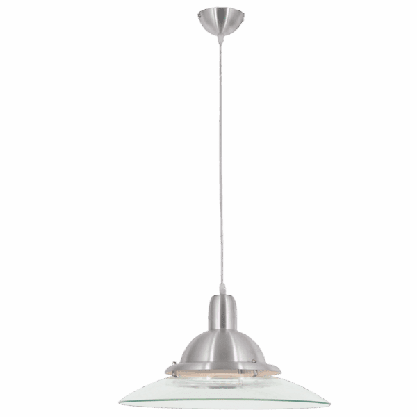 Brightstar PEN270/1 CLEAR Aluminium and Clear Glass Pendant