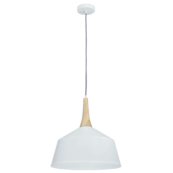 Brightstar PEN393/1 WH Metal and Wood Pendant