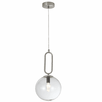 Brightstar PEN462 SC Satin Chrome Pendant with Clear Glass