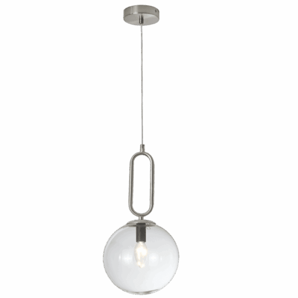 Brightstar PEN462 SC Satin Chrome Pendant with Clear Glass