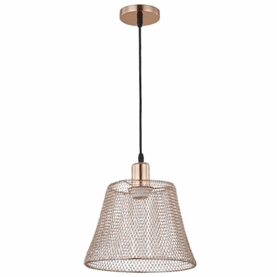 Brightstar PEN516 RG Steel Mesh Rose Gold Pendant with Black Cord