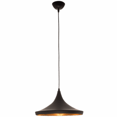 Brightstar PEN545 BK/GD Metal Pendant with Gold Inner