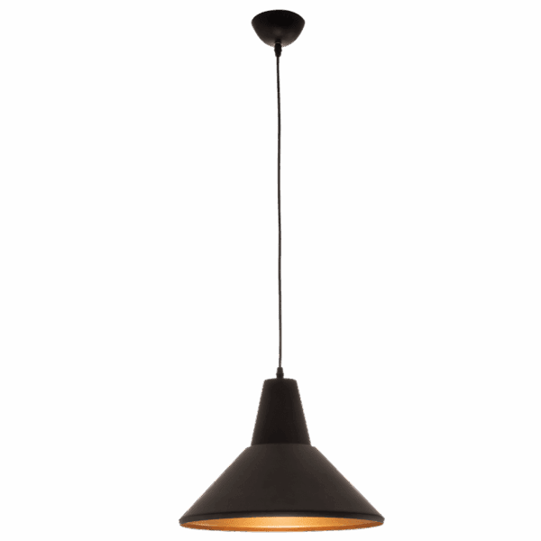 Brightstar PEN548 BK/GD Metal Pendant with Gold Inner