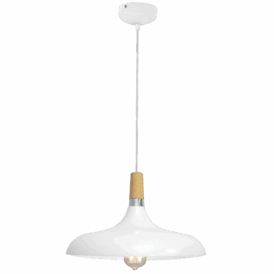 Brightstar PEN555 WH Metal and Wood Pendant