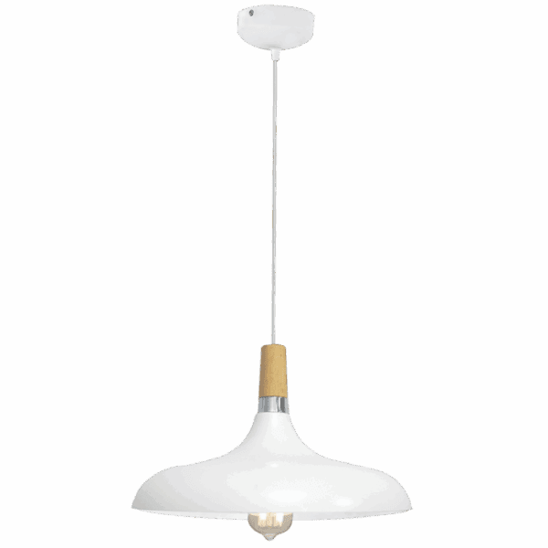 Brightstar PEN555 WH Metal and Wood Pendant