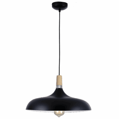 Brightstar PEN556 BK Metal and Wood Pendant