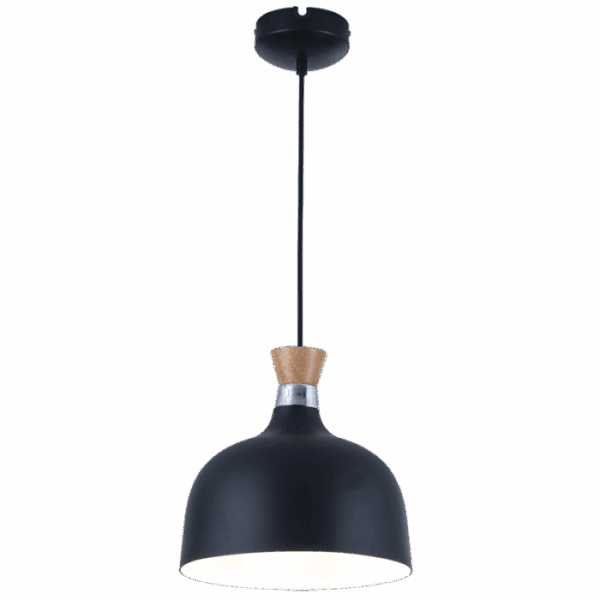 Brightstar PEN559 BK Metal and Wood Pendant