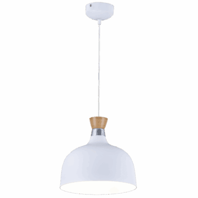 Brightstar PEN560 WH Metal and Wood Pendant