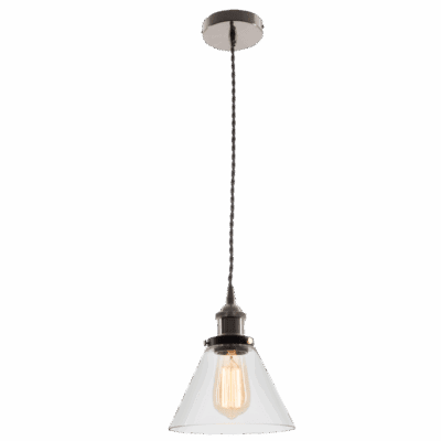 Brightstar PEN576 SN Metal Pendant with Clear Glass