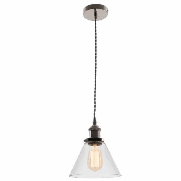 Brightstar PEN576 SN Metal Pendant with Clear Glass