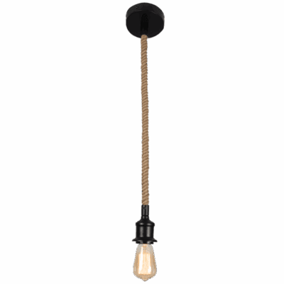 Brightstar PEN587 BK Metal Pendant with Rope