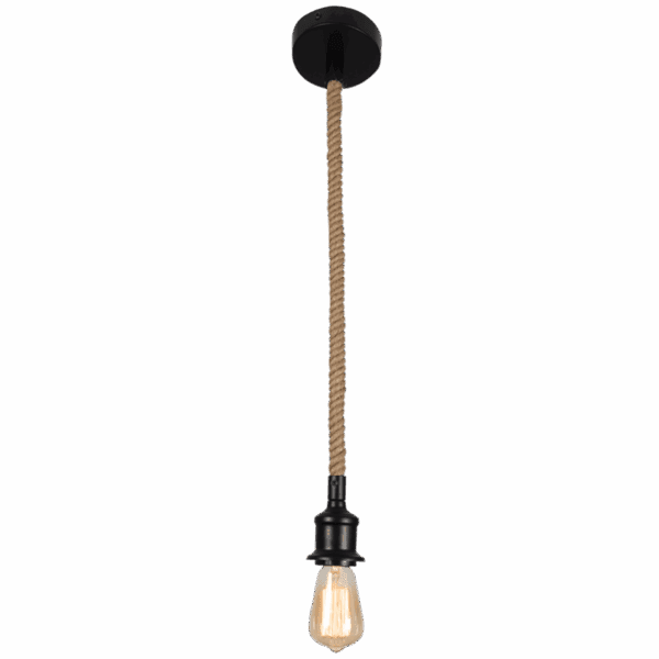 Brightstar PEN587 BK Metal Pendant with Rope