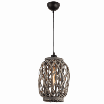 Brightstar PEN641 RATTAN Metal and Rattan Pendant