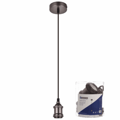 Brightstar PEN780 COFF Coffee Colour Pendant with Brown Textile Cord