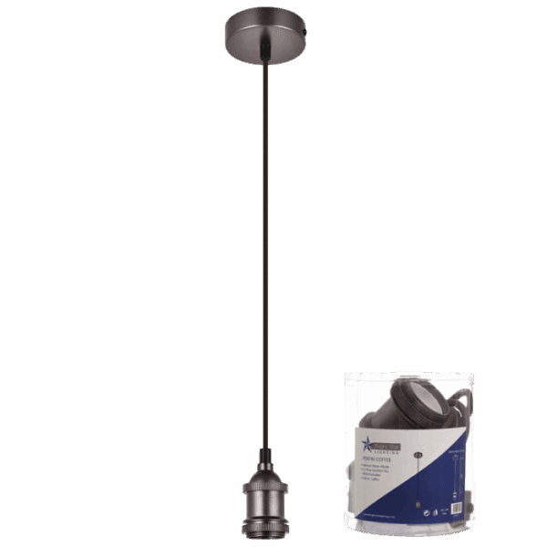 Brightstar PEN780 COFF Coffee Colour Pendant with Brown Textile Cord