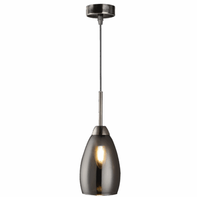 Brightstar PEN813/1 GM Metal with Smoke Colour Glass Pendant