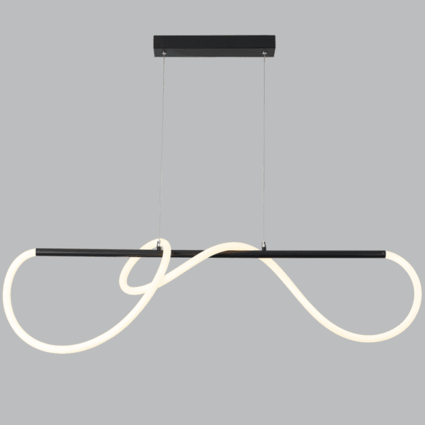 Brightstar PEN816 MATT BK Matt Black Metal and Flexible LED Silicone Tubing Pendant