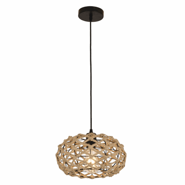 Brightstar PEN859 ROPE Metal and Rope Pendant