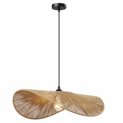 Brightstar PEN865 NATURAL Metal and Paper String Pendant