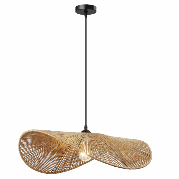 Brightstar PEN865 NATURAL Metal and Paper String Pendant