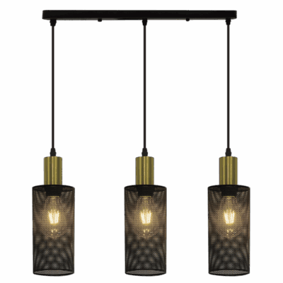 Brightstar PEN874/3 BK/GD Metal Pendant