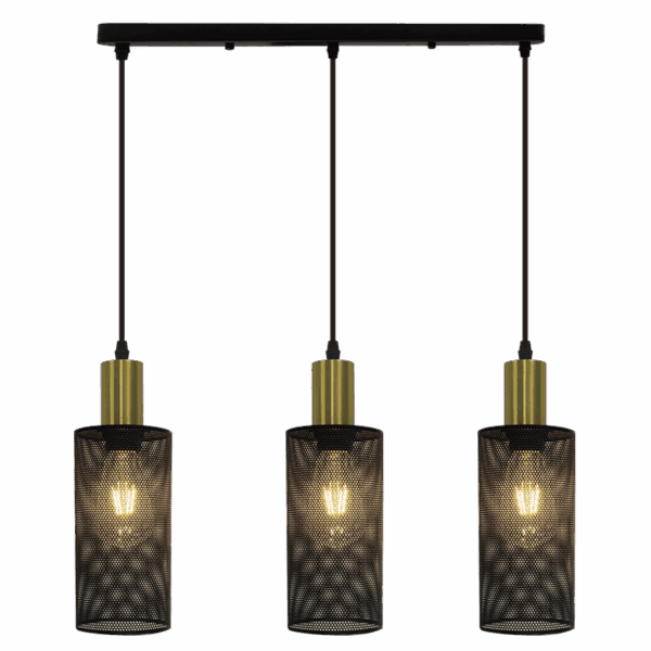 Brightstar PEN874/3 BK/GD Metal Pendant