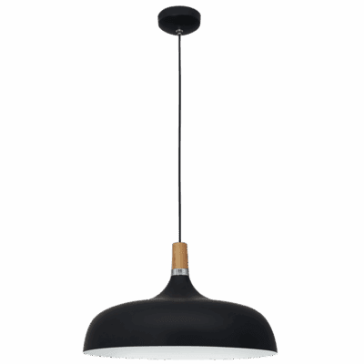 Brightstar PEN912 BK Metal Pendant with Wood