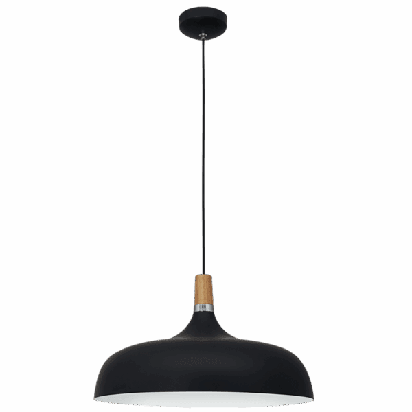 Brightstar PEN912 BK Metal Pendant with Wood