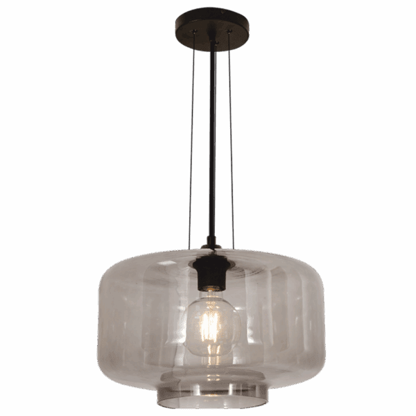Brightstar PEN952 SMOKE Metal Pendant with Smoke Colour Glass
