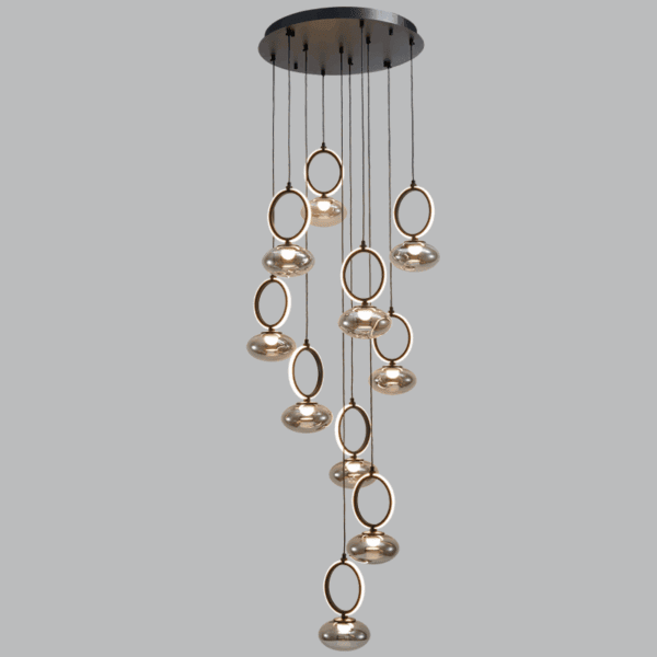 Brightstar PEN953/10 CCT Aluminium and Glass Pendant