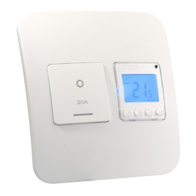 Veti 1 - Digital Thermostat with Isolator Switch - White Complete
