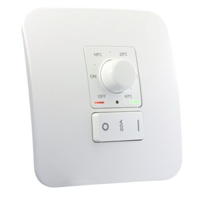 Veti 1 - Rotary Thermostat with Isolator Switch - White Complete